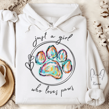 Load image into Gallery viewer, Just a Girl Who Loves Paws - Custom Dog &amp; Cat Hoodie